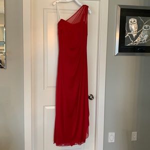 David’s bridal one shoulder dress